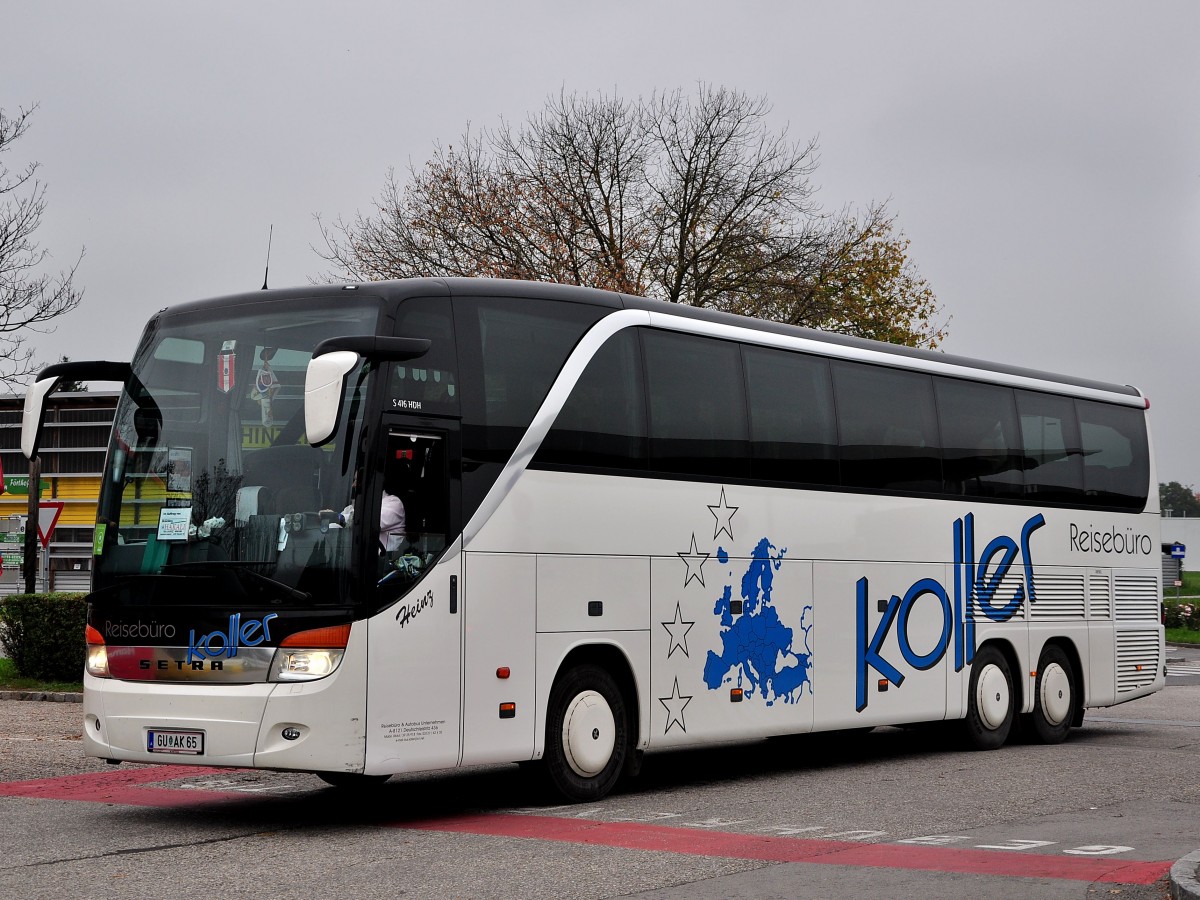Setra 416 HDH vom Reiseb�ro Koller /�sterreich im Oktober 2014 in Krems.