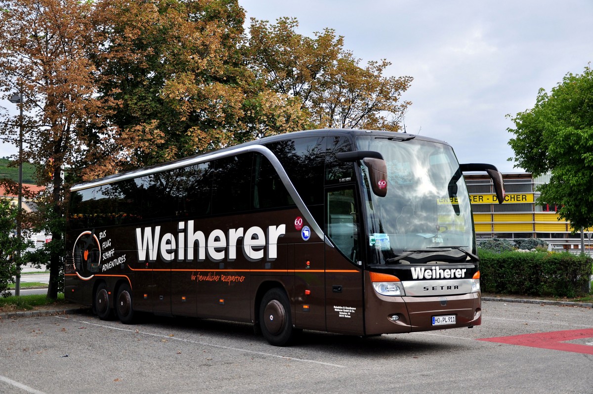 SETRA 416 HDH vom Reiseb�ro WEIHERER aus Deutschland im September 2013 in Krems an der Donau.