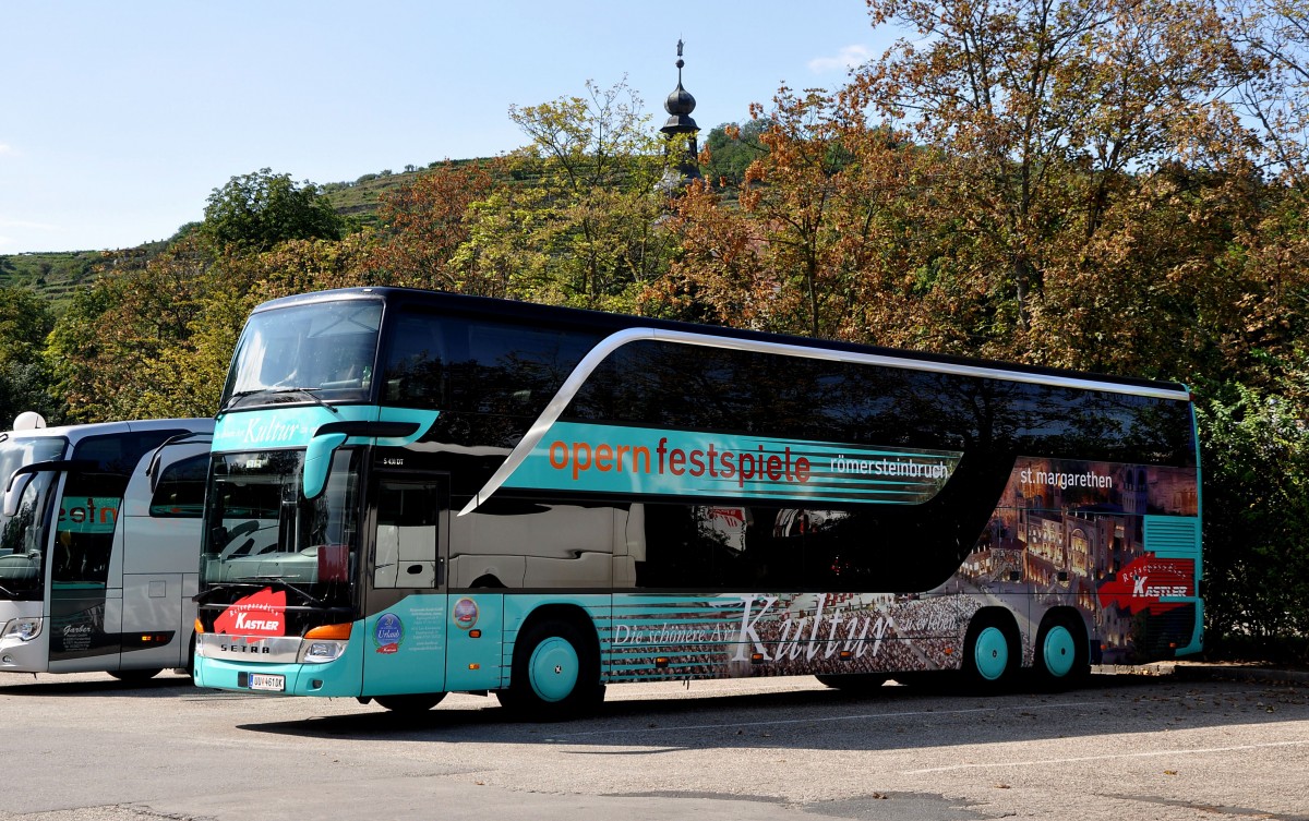 Setra 431 DT von KASTLER Busreisen aus Obersterreich am 24.August 2014 in Krems.