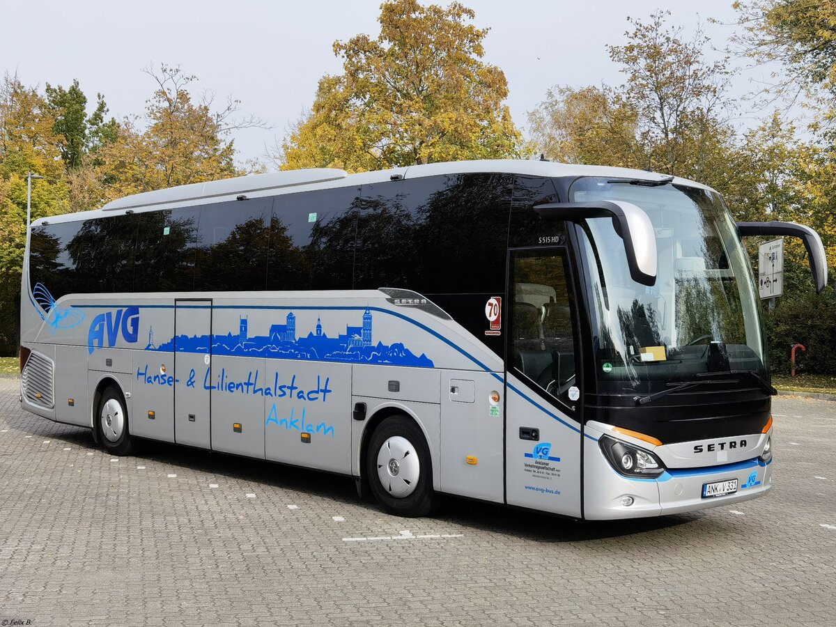 Setra 515 HD der Anklamer Verkehrsgesellschaft in Waren.