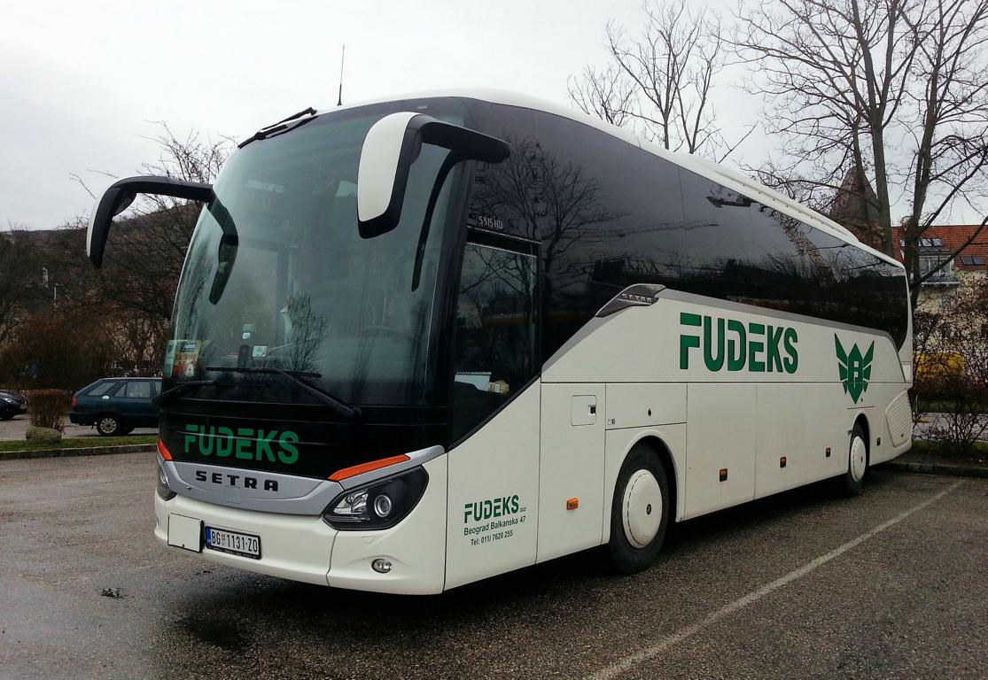 Setra 515 HD von Fudeks Reisen aus Beograd im Dez 2017 in Krems.