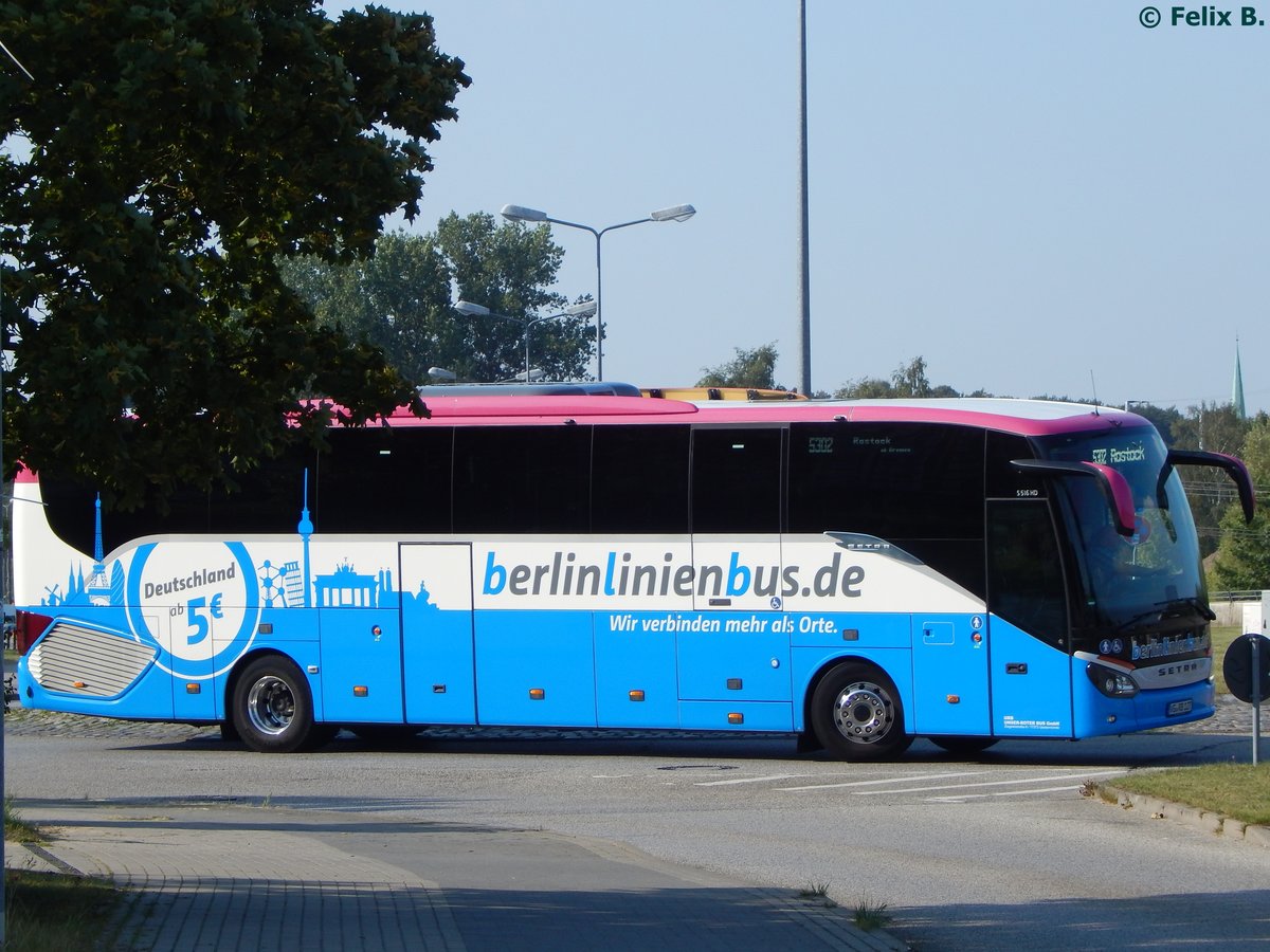 Setra 516 HD von BerlinLinienBus/URB in Rostock.