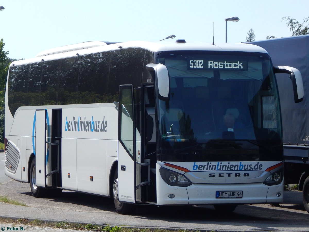 Setra 516 HD von BerlinLinienBus/URB in Rostock.