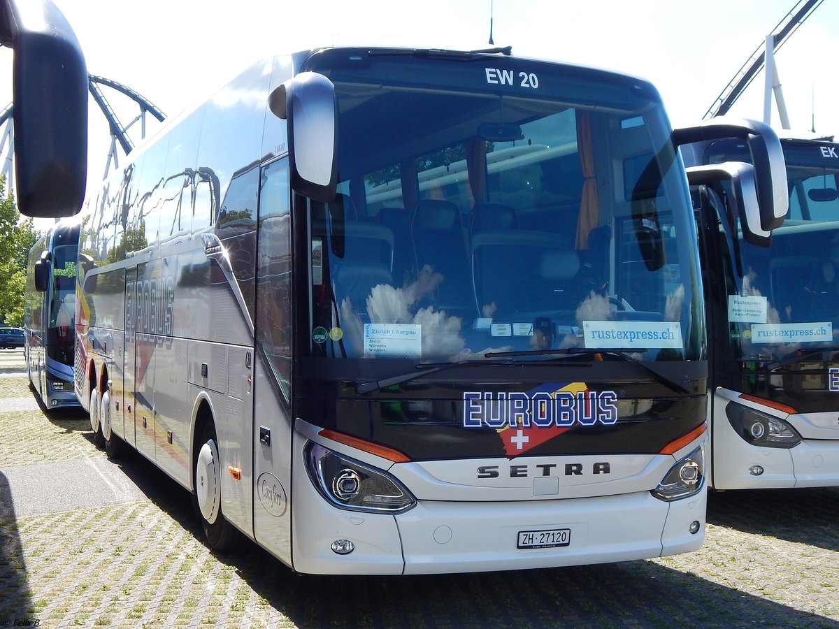 Setra 516 HD von Eurobus aus der Schweiz am Europark Rust.