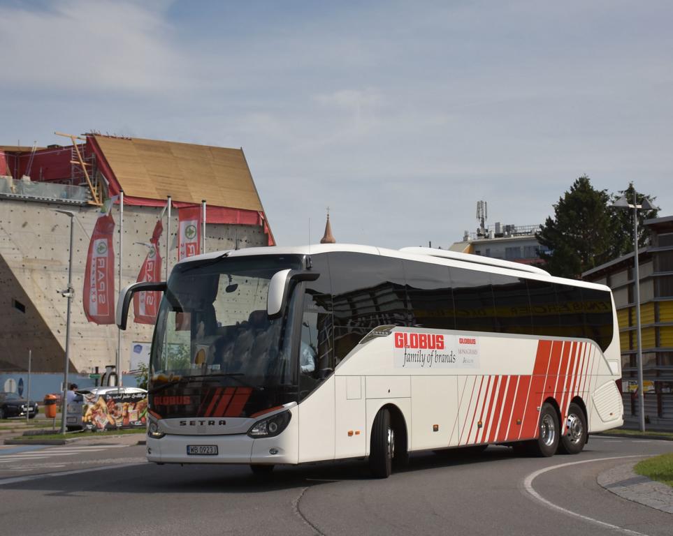 Setra 516 HD von Globus Reisen aus PL 2018 in Krems gesehen.