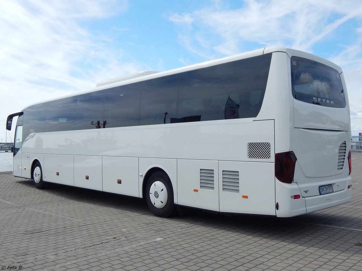 Setra 516 MD von SH Bus & Reisen Schwerin aus Deutschland im Stadthafen Sassnitz.