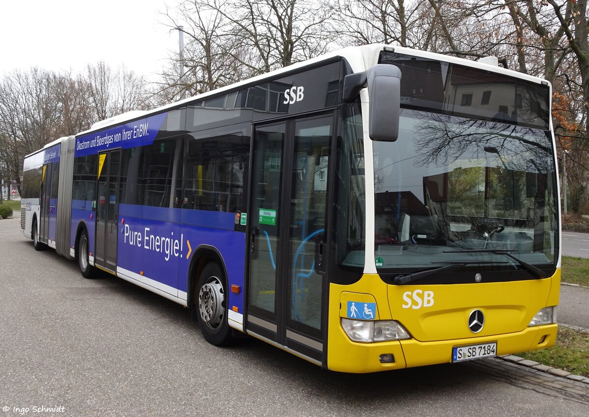 Stuttgarter Straßenbahnen (SSB) | Nr. 7184 | S-SB 7184 | Mercedes-Benz Citaro Facelift G | 19.03.2016 in Stuttgart