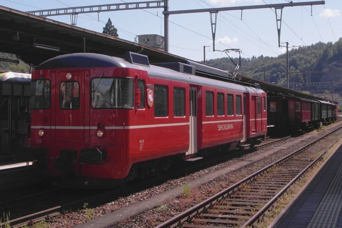SZU Bt92 'HORGEN' steht am 17 Mai 2025 in Konolfingen während das grosse Bahnspektakel  150 Jahre Emmentalbahn .