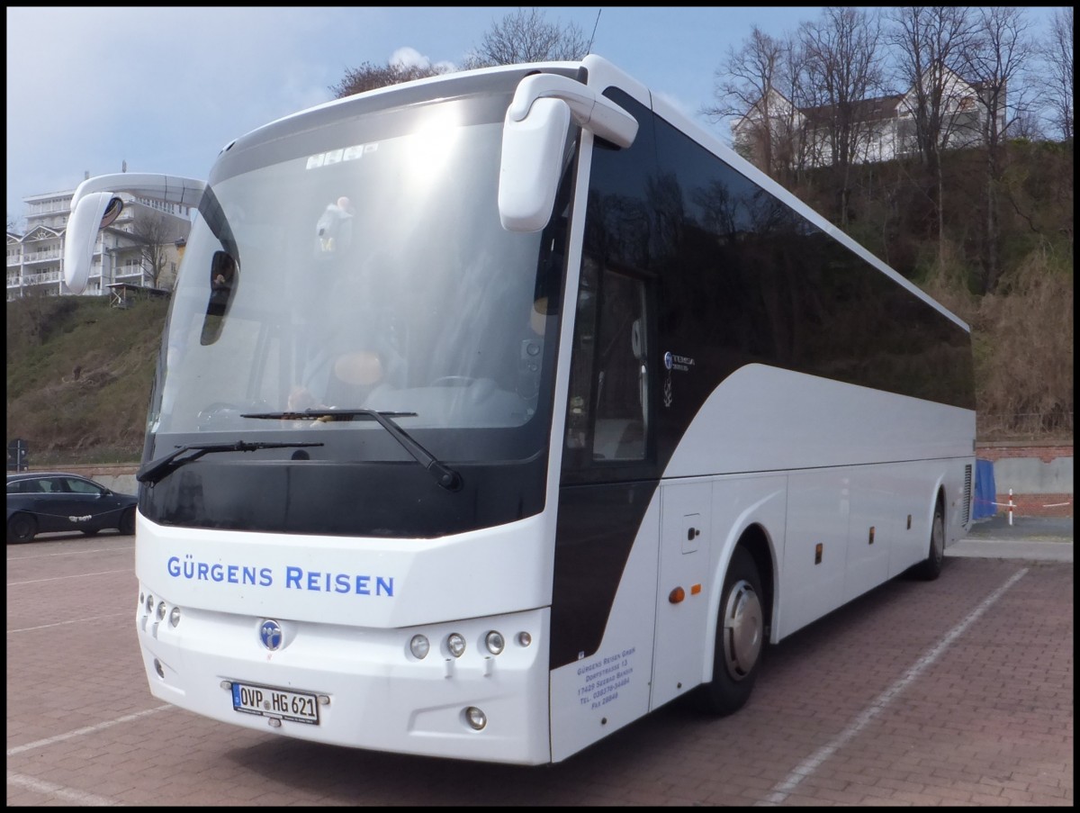 Temsa Safari HD von Gürgens Reisen aus Deutschland im Stadthafen Sassnitz.