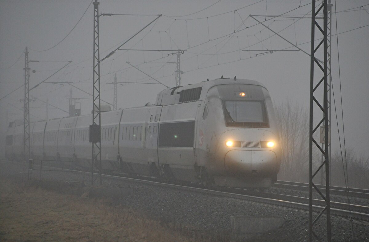 TGV POS (auch TGV Lyria) Nr.4414 in Neu-Ulm Pfuhl am 03.03.2012.