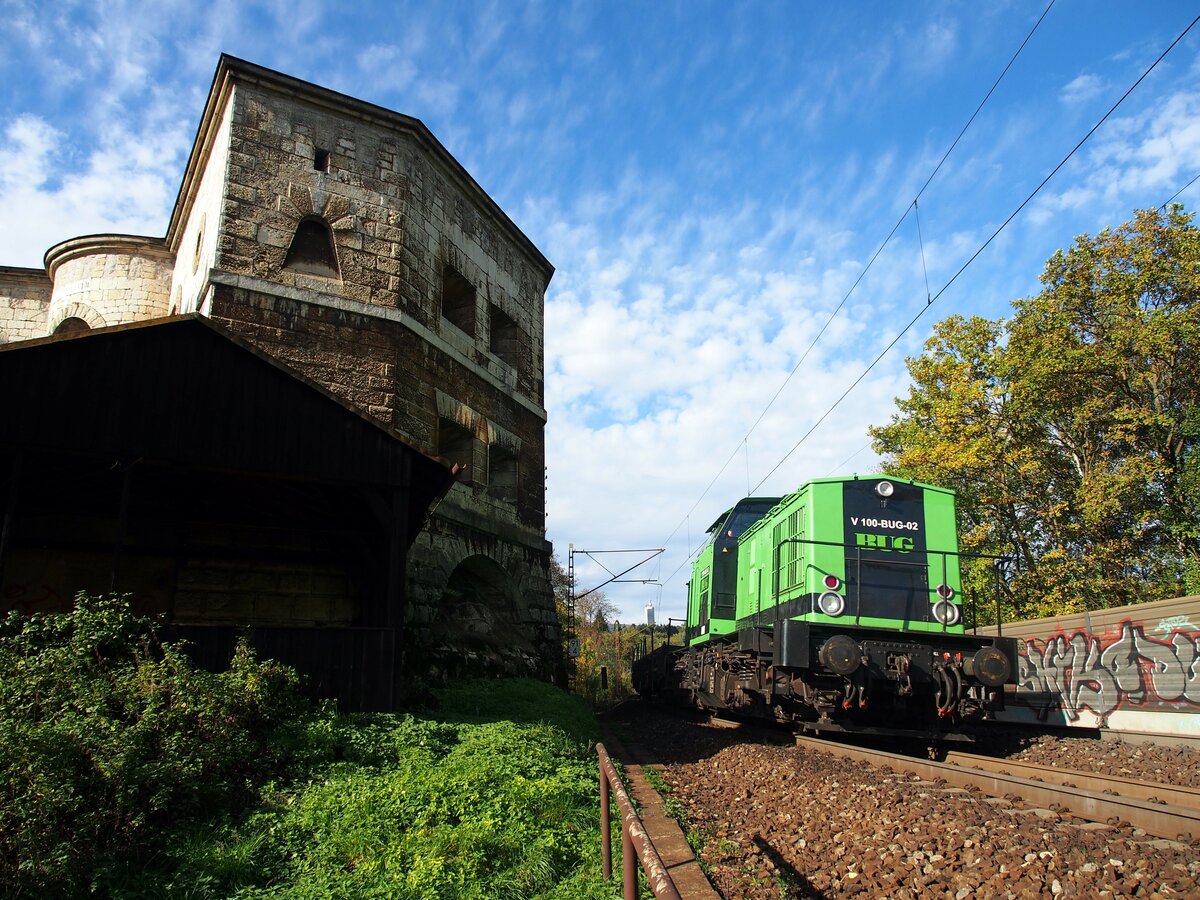 V 100 BUG 02 (202 151-3) in Ulm bei der Bundesfestung Ulm am 21.10.2014.