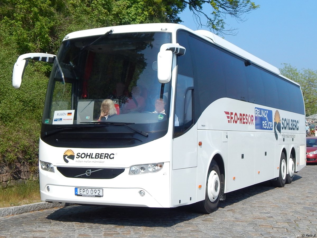 Volvo 9700 von Sohlberg aus Schweden im Stadthafen Sassnitz.