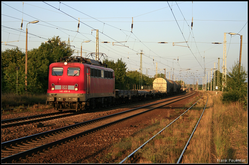 DB 140 459-9 mit gemischtem G�terzug (Nuthetal-Saarmund, 19.08.2009)