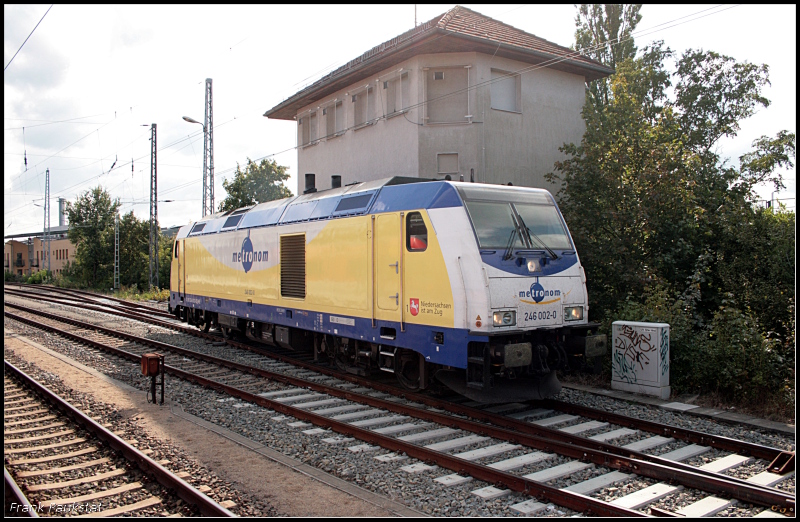 ME 246 002-0 kam vom Bombardier-Werk (Name  Buxtehude , NVR-Nummer: 9280 1246 002-0 D-ME, gesichtet Hennigsdorf b. Berlin 14.09.2009)