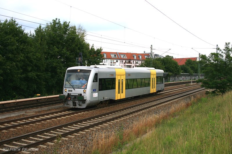 NEB VT007 Lz auf �berf�hrungsfahrt. Der Triebwagen hat noch die Farben von TransRegio (Bornholmer Str, 15.06.2009)