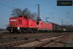 DB Schenker 298 309-6 schleppt hier einen G�terzug ab (Saarmund, 02.04.2009).