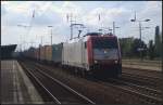 ITL 185 598-0 mit Containerzug (gesehen 11.09.2011 Berlin Sch�nefeld Flughafen)