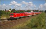 DB Regio 114 014-4 zieht ihren RE5 nach Wünsdorf-Waldstadt am 13.09.2012 durch das Berliner Nordkreuz