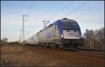 PKP Intercity 5 370 010 mit dem EC45 Berlin Hbf - Warszawa Wschodnia wurde wegen eines Gaslecks in Berlin-Mitte am 10.02.2014 durch die Berliner Wuhlheide umgeleitet
