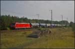 DB Schenker 185 236-7 mit Kesselwagen-Zug am 16.09.2014 durch die Berliner Wuhlheide