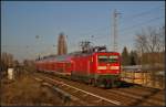 DB Regio 112 103 mit dem RE3 nach Elsterwerda am 04.03.2013 Hhe Berlin-Karow