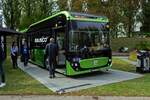 Seit der letzten InnoTrans, wo bereits ein Prototyp ausgestellt war, hat der Ebusco 3.0, das neueste Modell des niederl�ndischen Herstellers den regul�ren Betrieb aufgenommen. Im Jahr 2024 war erneut ein Fahrzeug dieses Typs, das Reichweiten von bis zu 500 Kilometer haben soll, zu sehen.