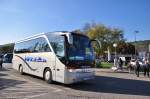 Setra 411 HD von Weiss Reisen aus �sterreich am 28.9.2014 in Krems.