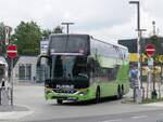 Setra 531 DT von Flixbus_Umbrella aus Deutschland in Rostock.