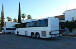 Mir unbekannter Bus von Gutierrez Tours,unterwegs mit amerikanischen Touristen auf der Route Nr.1 in der Baja California Sur in Mexico,M�rz 2016