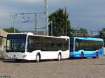 Mercedes Citaro III der VVG und Mercedes Citaro III von URB aus Deutschland in Pasewalk.