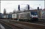 CTL ES 64 F4-201 / 189 201 mit Container Richtung Ostkreuz (gesehen Berlin Greifswalder Stra�e 24.03.2011)