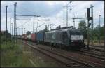 ITL ES 64 F4-288 / 189 288 mit einem Containerzug Richtung Genshagener Heide (gesehen Berlin Sch�nefeld Flughafen 09.07.2011)