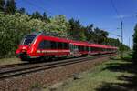 Auf der Fahrt von K�nigs Wusterhausen nach Golm wird 442 316 in wenigen Augenblicken am Haltepunkt Ludwigsfelde-Struveshof anhalten.