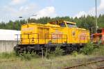 EBW-Cargo V100.18 abgestellt im Bahnwerk Neustrelitz(Netinera Werke GmbH)Aufgenommen am 17.06.2011