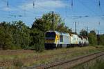 Ein Lokzug der Firma Schienen-G�ter-Logistik �berraschte mich am 24.09.25 in Saarmund.