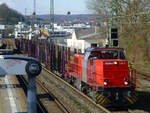 Die Ex-RBH Lok mit der Nummer 92 80 1275 814-2 D-RF ist seit 2016 für Railflex in Ratingen unterwegs, hier am 30.3.in Unterbarmen.