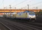 ME 146-06 mit Metronom von Hamburg Hbf nach Bremen kurz nach der Ausfahrt im Bahnhof Hamburg-Harburg.22.10.2011