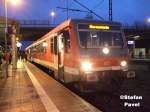 Landplage alias 628 631-4 als S1 von Rostock Hbf Richtung Warnemnde kurz vor der Ausfahrt im Haltepunkt Rostock-Ltten Klein.(05.11.10)