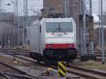 186 238-2 abgestellt im Rostocker Hbf.(18.03.2011)