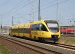 Endlich hat die Ostseeland Verkehr GmbH den besten Triebwagen nach Rostock geschickt hier OLA79762 von Gstrow nach Rostock Hbf bei der Einfahrt im Rostocker Hbf.(29.04.2011)