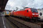 Endstation Betzdorf (Sieg), die 146 003-9 (91 80 6146 003-9 D-DB) der DB Regio NRW hat am 03 Januar 2024, mit dem RE 9 rsx - Rhein-Sieg-Express (Aachen – Köln – Siegen) den Bahnhof