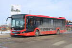 Lion´s City MAN von DB Regio Bus Ost GmbH Niederlassung Leipzig stand am 20.02.2026 in H�he Rostock Hauptbahnhof/S�d