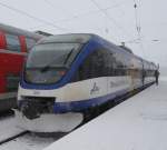 643 117-4(OLA-VT 0010)als OLA 79799 von Btzow nach Ueckermnde Stadthafen kurz vor der Ausfahrt in Gstrow.09.02.2013