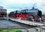 50 3501 bei der Nachtfotoparade auf der Drehscheibe im Bw Dresden Altstadt beim 8.Dampfloktreffen in Dresden am 15.04.2016.