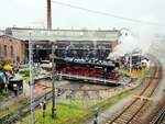 52 8154-8 auf der Drehscheibe beim 8.Dampfloktreffen in Dresden Altstadt am 15.04.2016.