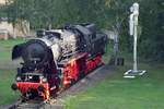 Beim Bahnhof von Falkenberg (Elster) steht 52 5679 am 23 September 2014 nocch immer schön zu wesen.