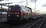 218 431-5 am 30.12.2025 im Rostocker Hbf 