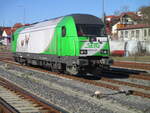 Am 06.April 2025 lief die SETG ER20-03 in Meiningen um,um ihren Zug nach Themar zubringen.