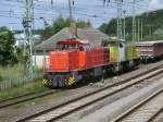 G1206 1507 und 275 119-6 hatten,am 27.Juni 2013,abgeh�ngt und verlie�en solo Bergen/R�gen nach Klementelvitz.