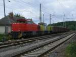 MAK G1206 1507 und 275 119-6 stellten die Kreidewagen,am 27.Juni 2013,in Bergen/R�gen ab.